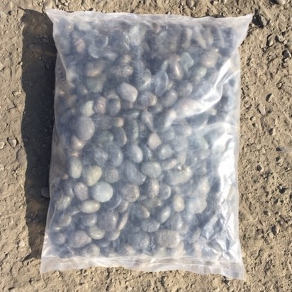 Polished Black Mexican Beach Pebble .5-1 bag